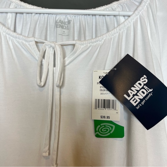 Lands' End Medium White Shirt - Picture 3 of 6